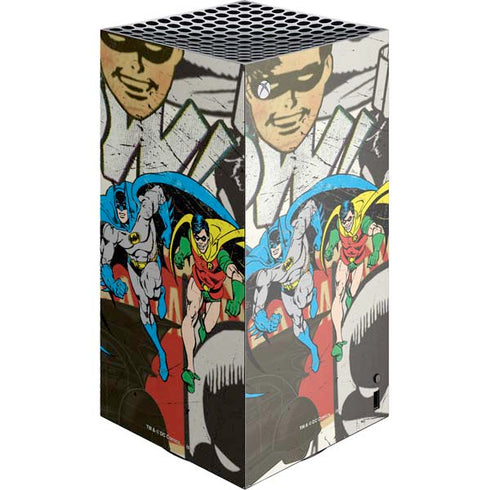 DC Comics Batman and Robin Vintage Action Pose XBox Series X Digital Edition Console Skin